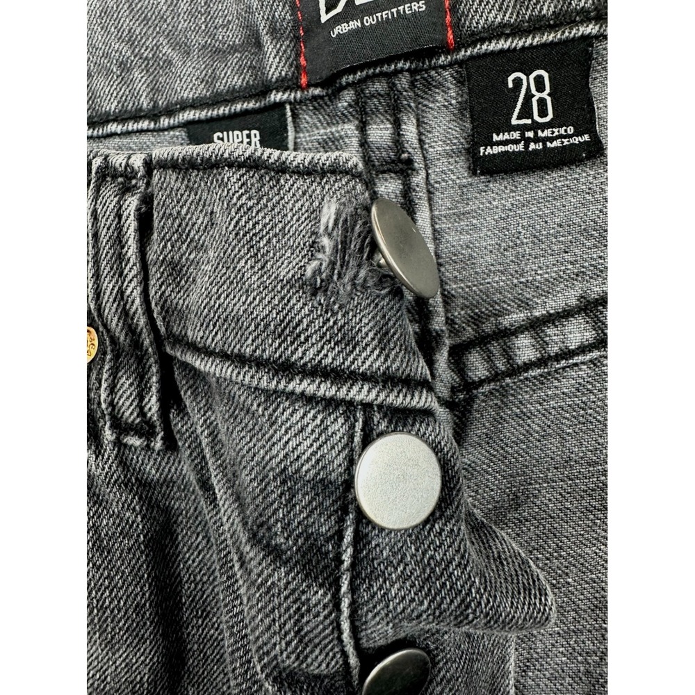BDG Urban Outfitters Super High Rise Flare Jeans Washed Black Gray Sz 28 - Picture 5 of 11